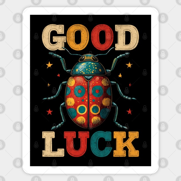 Ladybug Good Luck Tee for Nature Lovers & Whimsical Souls Sticker by TuncGK